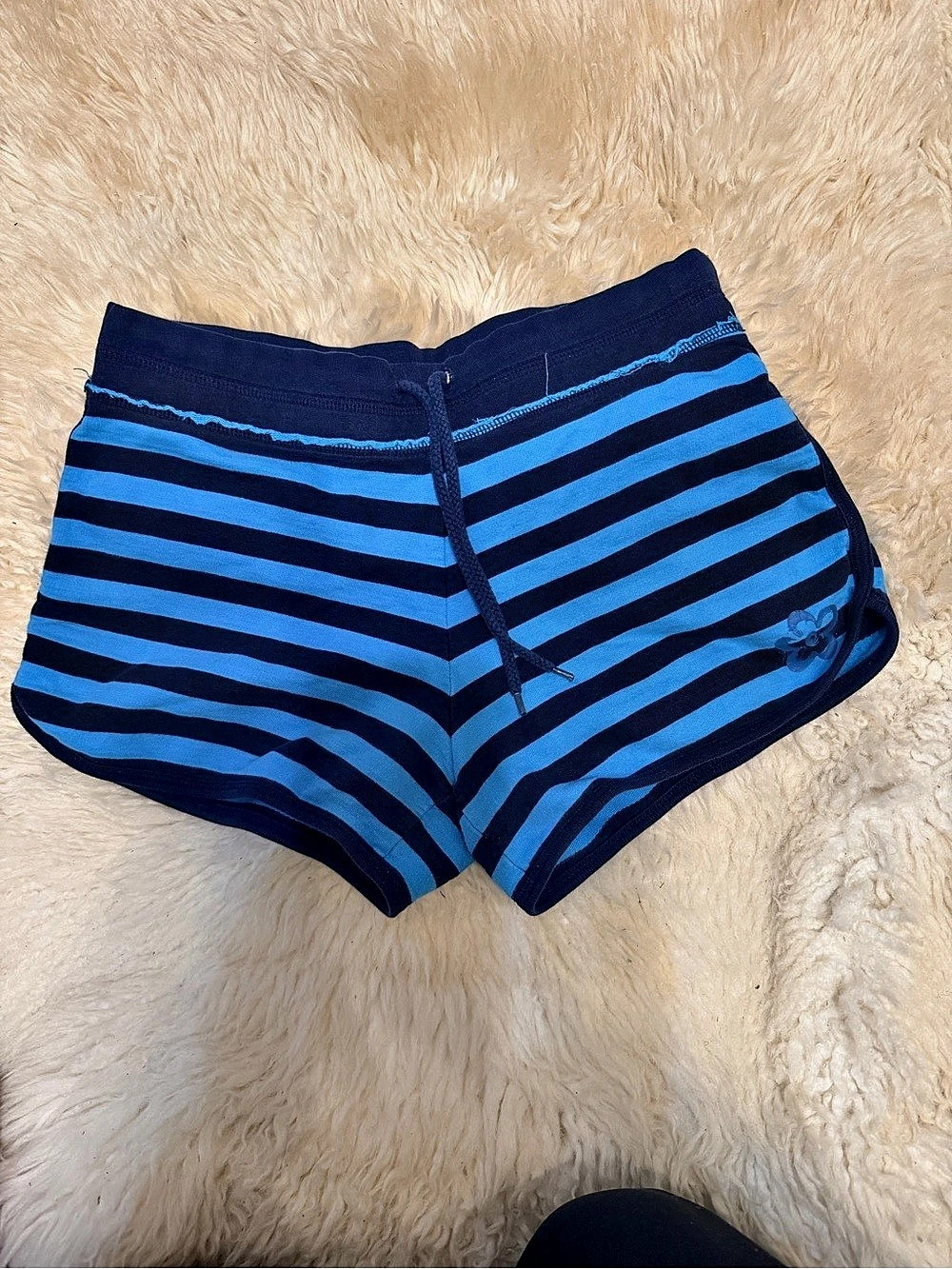 Y2K Limited Too Girls Size 12 Striped Sweat Shorts